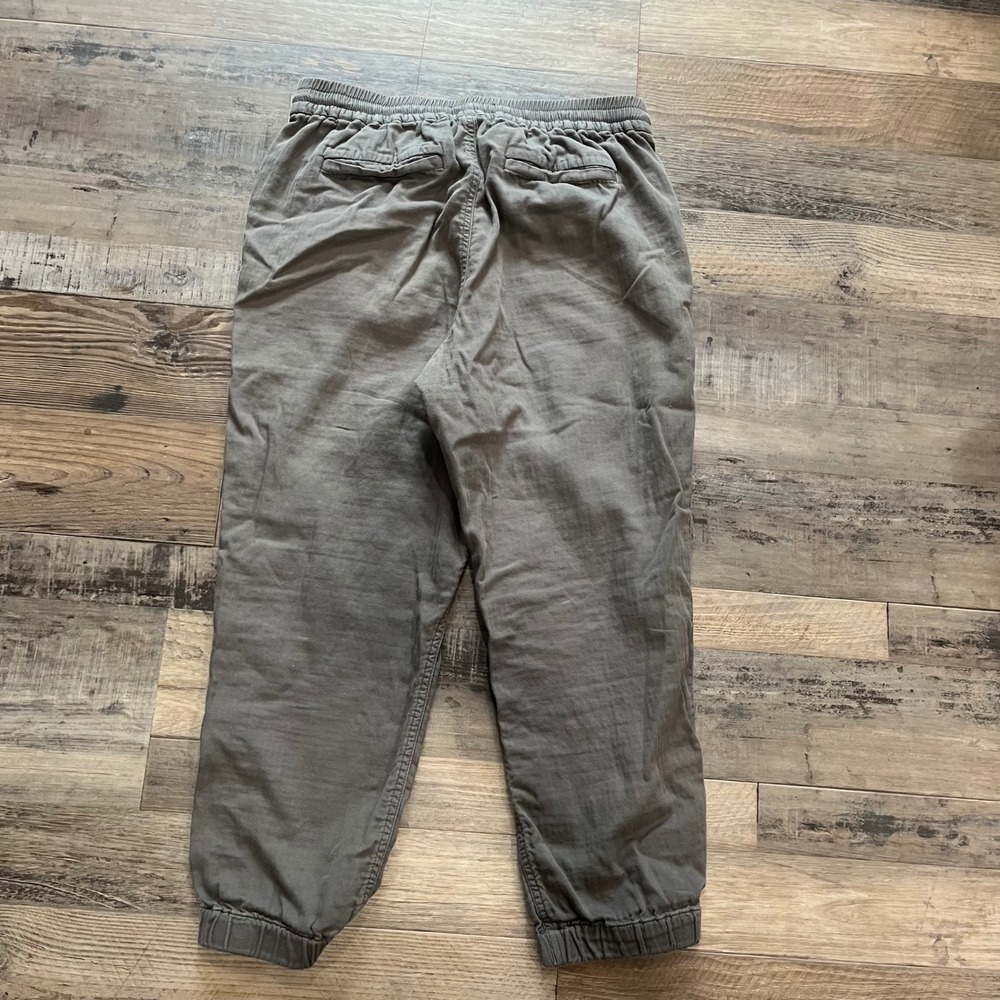 Point Sur J.Crew Charcoal Herringbone Jogger Pants Preppy Tapered Sz 6